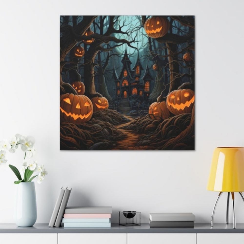 Witch Art Canvas, Halloween Art Canvas NEW